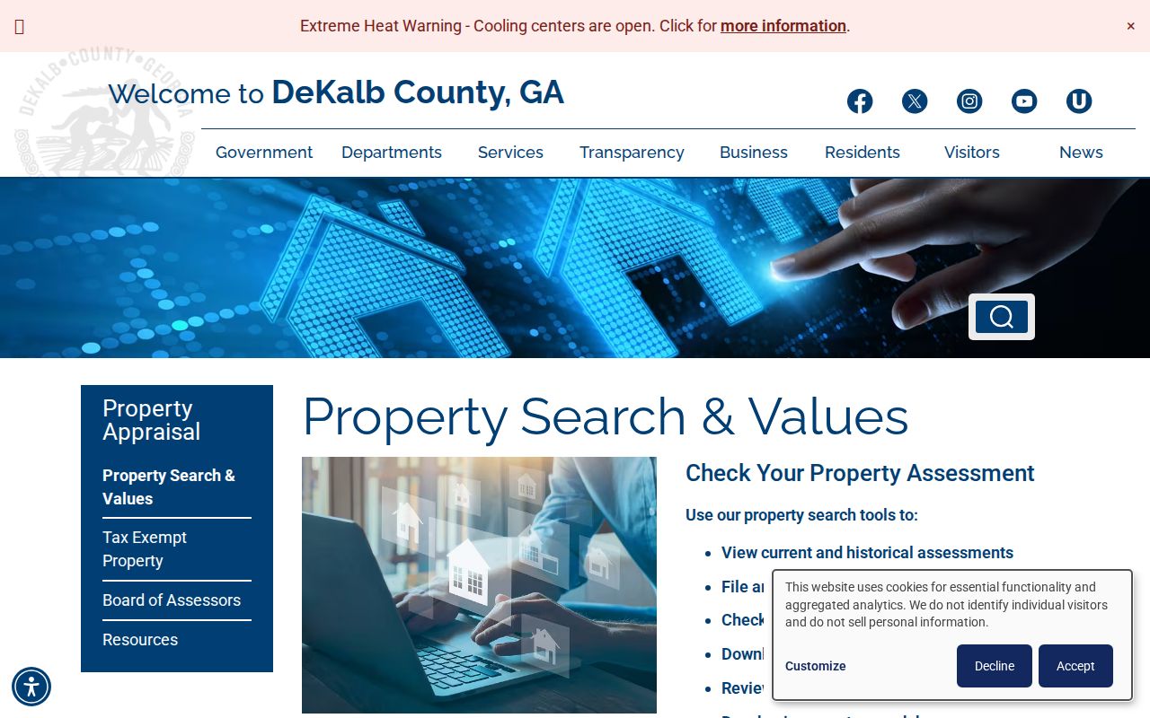 DeKalb Property Appraisal search for Tucker residents directory research