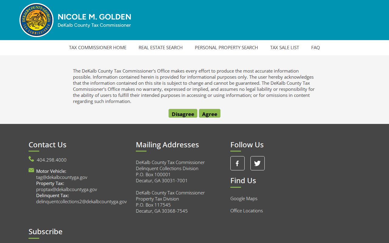 DeKalb tax parcel search used with Tucker street addresses